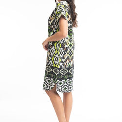 SH/SLV REVERSIBLE SHIFT DRESS - BLACK & CITRON