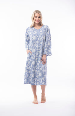 COTTON NIGHTIE - DENIM