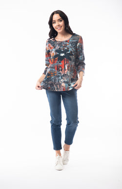 PRINT CONTEMPORARY TOP - MULTI