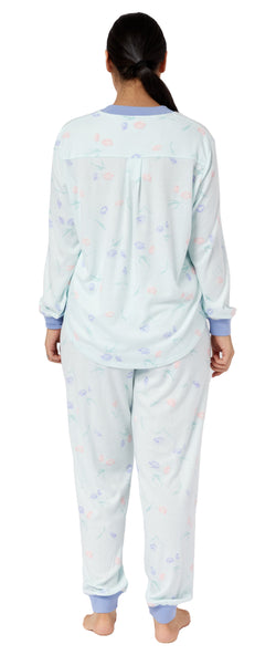 TULIP PRINT SKI PYJAMAS - MINT