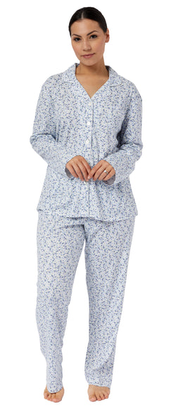 REVERE COLLAR PYJAMAS - BLUE FLORAL