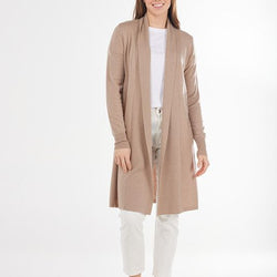 EDGE TO EDGE CARDIGAN - CAMEL