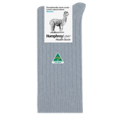 ALPACA WOOL BLEND HEALTH SOCK  - SILVER