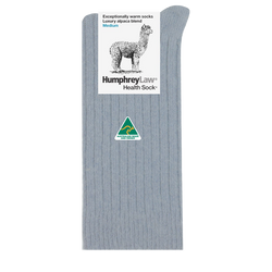 ALPACA WOOL BLEND HEALTH SOCK - SILVER