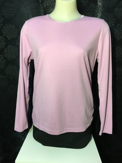 SATIN TRIM TOP - PINK