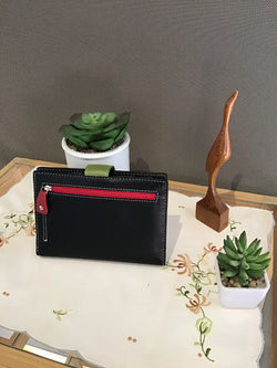 MULTI COLORED WALLET - RED/BLACK