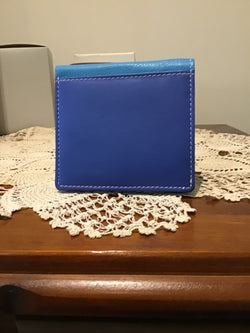 MULTI COLORED WALLET - BLUE
