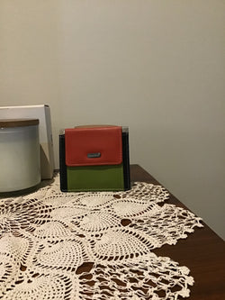 MULTI COLORED WALLET - ORANGE