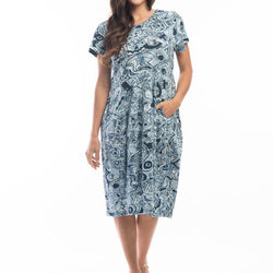 KNIT BUBBLE DRESS - PRINT