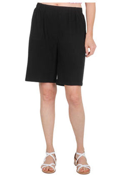 COOL COTTON SLUB SHORT - BLACK