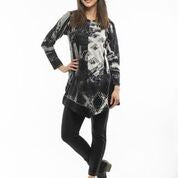 LEONARDO PRINT TUNIC - GREY