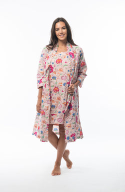 STRAPPY NIGHTY - PINK FLORAL