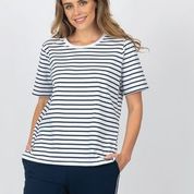 SHORT SLEEVE TOP  - NAVY