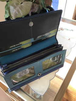 MULTI COLORED WALLET - BLUE
