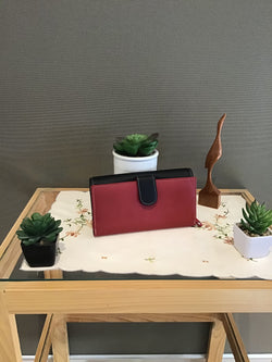 MULTI COLORED WALLET - BLACK/RED