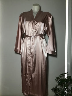 RENDEZVOUS LONG SATIN GOWN - DUSTY PINK