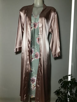 RENDEZVOUS LONG SATIN GOWN - DUSTY PINK
