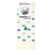 HUMPHREY LAW HEALTH SOCK COTTON BLEND - WHITE/BLUE