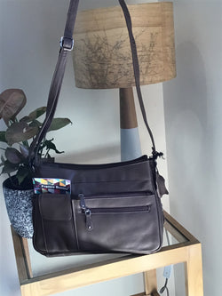 LEATHER HANDBAG - STONE