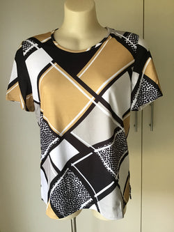 ABSTRACT PRINT TOP  - DIJON