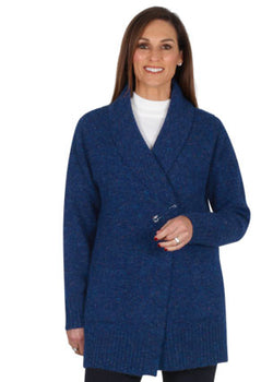 SHAWL COLLAR CARDIGAN - NAVY