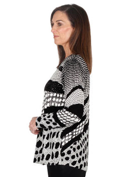 PRINT CURVE PRINT KNIT - BLACK