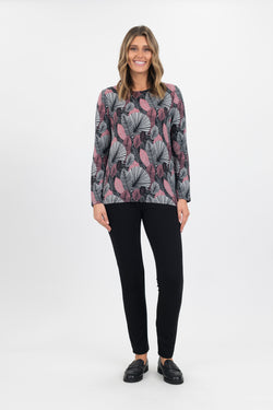 TOP WITH SNOOD - PINK