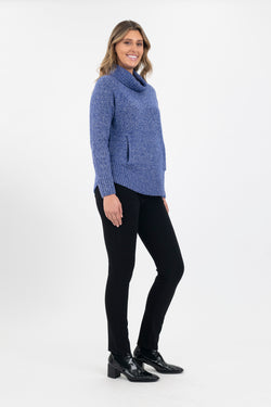 COWLNECK JUMPER - WISTERIA