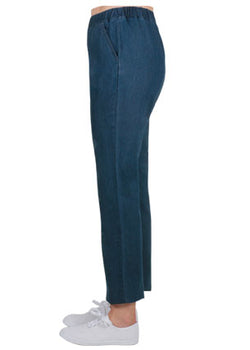 STRETCH DENIM SHORTER LEG JEAN - DENIM