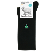 WOOL BLEND LONG SOCKS - BLACK