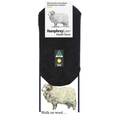 WOOL BLEND CUSHION SOLE SOCK - CHARCOAL