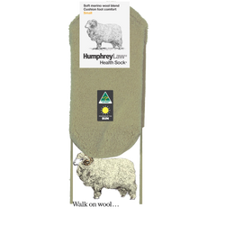 WOOL BLEND CUSHION SOLE SOCK - ANTELOPE