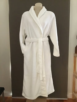 WRAP DRESSING GOWN - WHITE