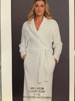WRAP DRESSING GOWN - WHITE