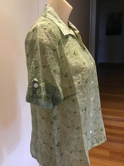 SH SLV TAB SHIRT - SAGE