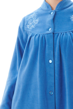 SHORT GOWN BUTTON FRONT - COBALT
