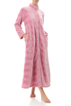 LONG BUTTON UP GOWN - PINK