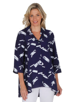 MANHATTAN PRINT SHIRT - PACIFIC