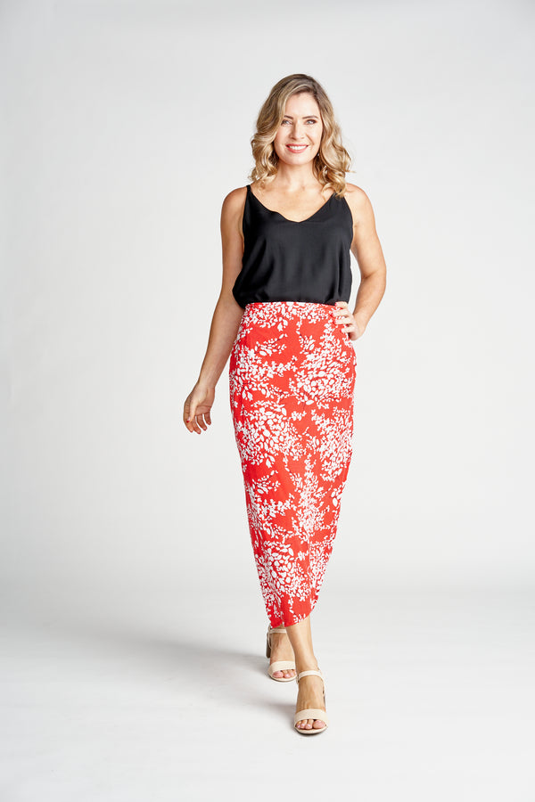 Wrap rayon maxi skirt cheap