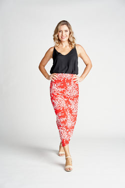 100% RAYON WRAP MAXI SKIRT - PRINT