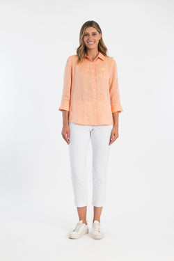 3/4 SLV SHIRT - MANDARINE