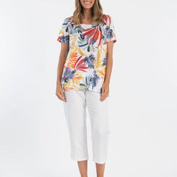 SHORT SLEEVE TOP - MULTI