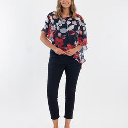 FLUTTER TOP - NAVY