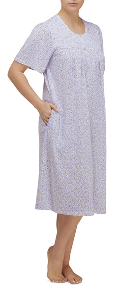 FLORAL KNIT BRUNCH COAT - LILAC