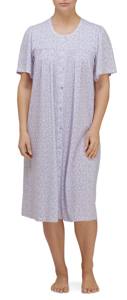 FLORAL KNIT BRUNCH COAT - LILAC