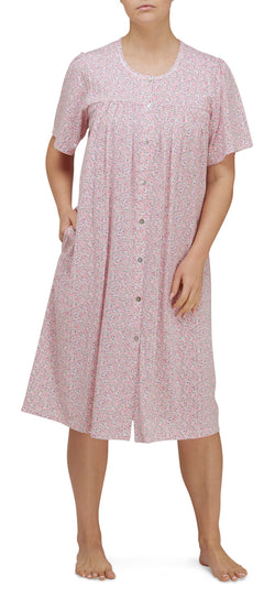 FLORAL KNIT BRUNCH COAT - PINK