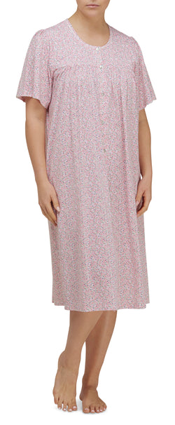 FLORAL KNIT BRUNCH COAT - PINK