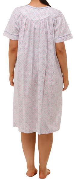 COTTON FLORAL BRUNCHCOAT  - LAVENDER