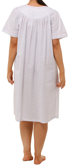 COTTON FLORAL BRUNCHCOAT  - PINK