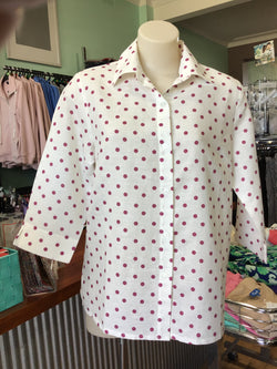 3/4 SLEEVE SHIRT - RASPBERRY